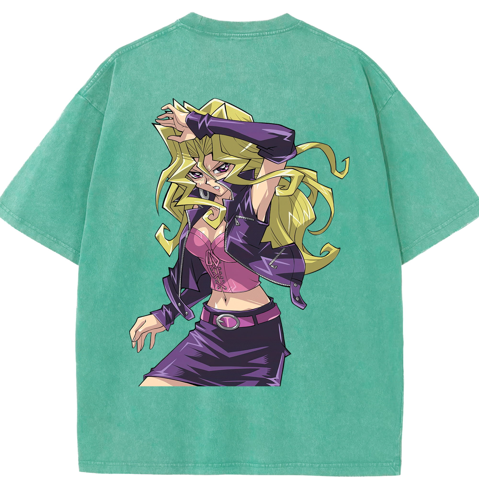 （画像用） 遊☆戯☆王 Yu-Gi-Oh! 綿100% ヴィンテージ風 半袖Tシャツ（背面プリント）